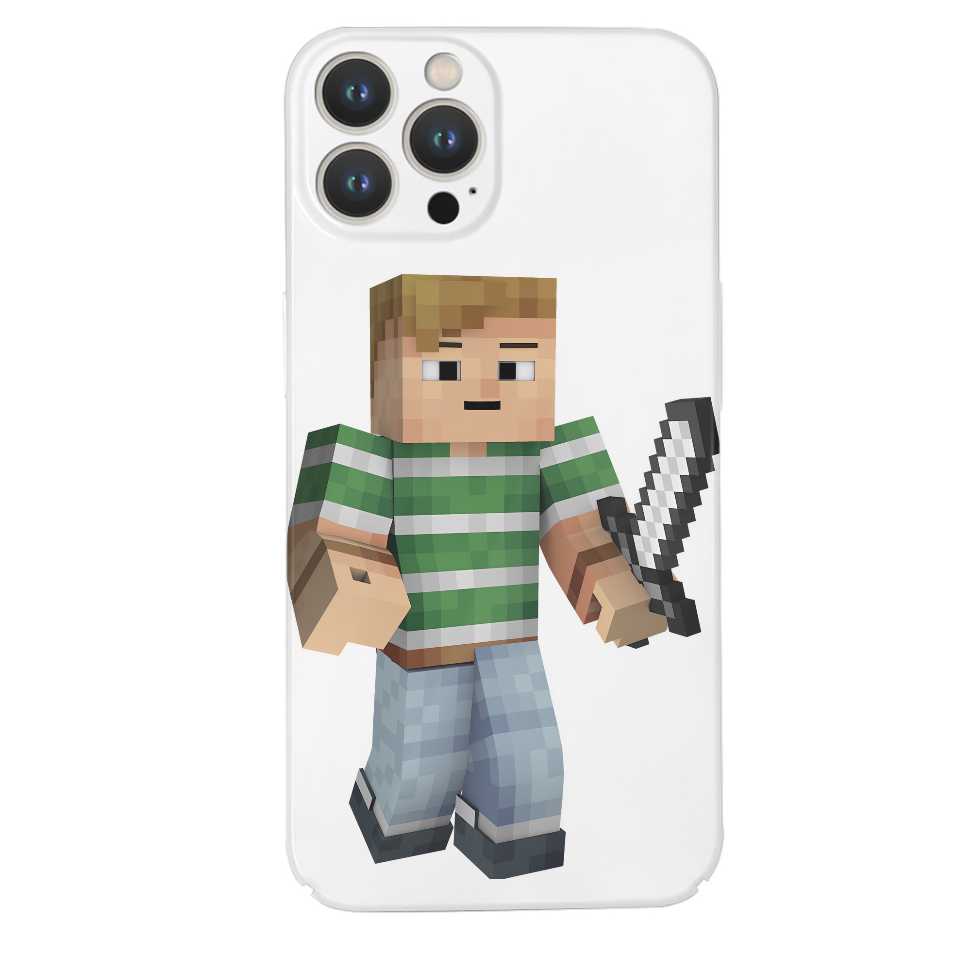 （画像用） マインクラフト ブロックの世界 Minecraft MC Block world 【iPhone 14シリーズ対応】ハードケース